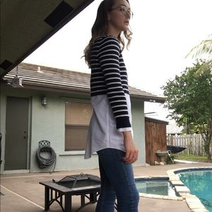 Theory striped sweater-shirt